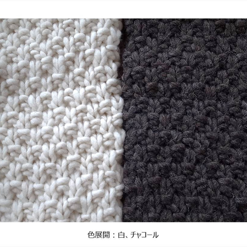 完売】ローゲージニット・タートルネック（NP-3608-白）・ウール