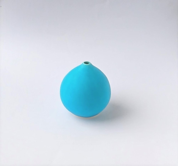 drop（ブルー）花入　陶器 3枚目の画像