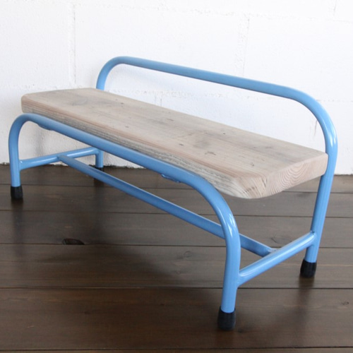 アイアン　ベンチ　足場板 □送料無料□ アイアン家具｜古色材｜古材｜足場板｜鉄脚月の字