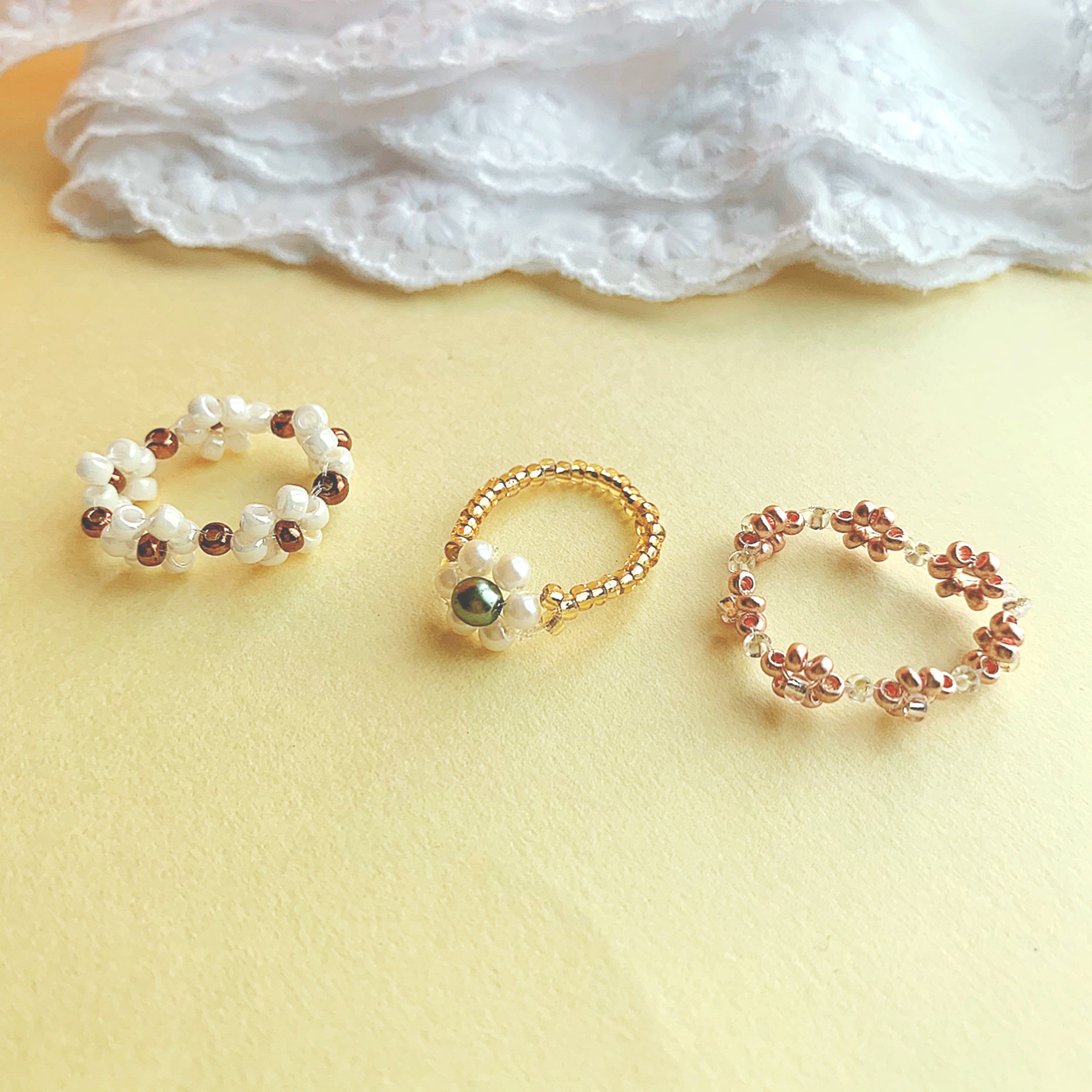 ハンドメイド ビーズリング 14個セット フリーサイズ 楽天市場】MIYUKI(ミユキ)ビーズリング ハンドメイドキット