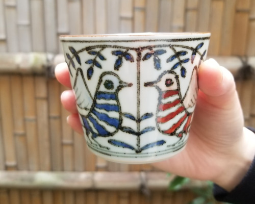 京焼清水焼】鉄染鳥紋カップ ティーカップ ganka 通販 9384998｜Creema