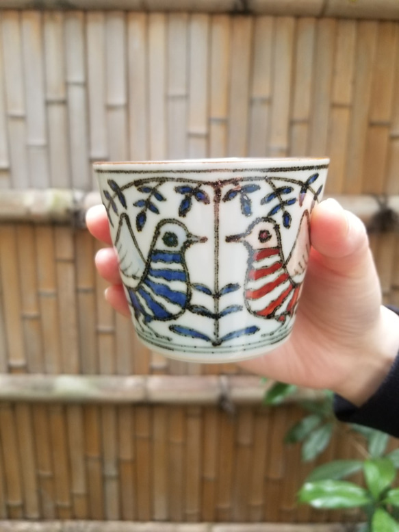 京焼清水焼】鉄染鳥紋カップ ティーカップ ganka 通販 9384998｜Creema