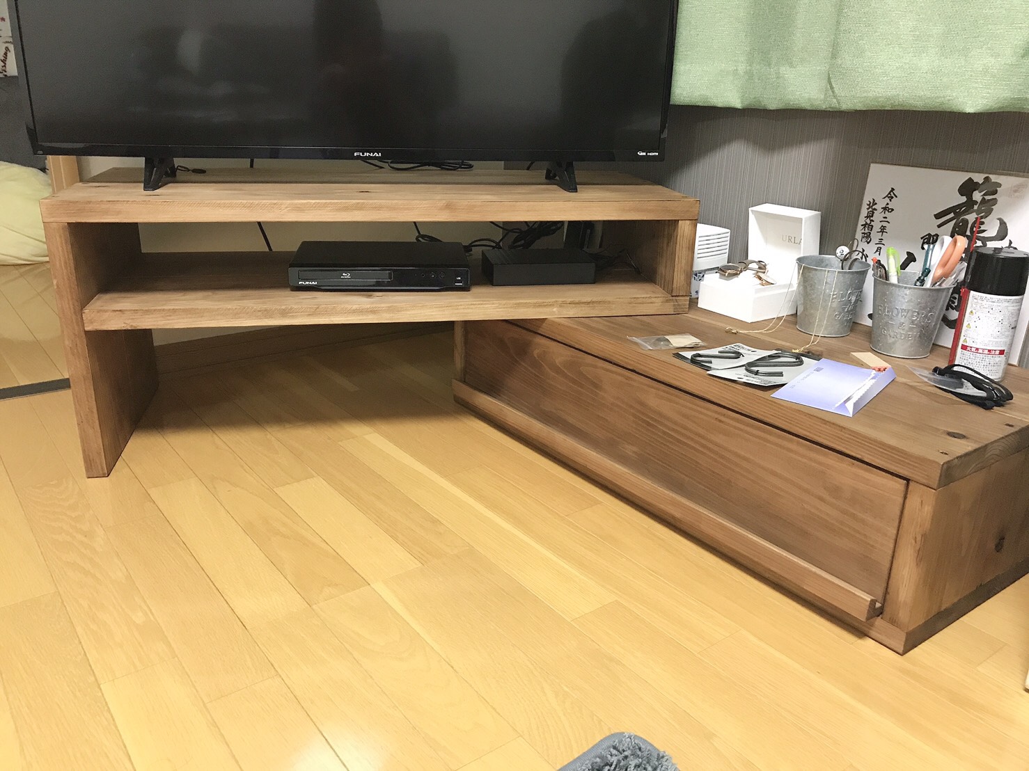 テレビボード　カフェ板　カフェ風　北欧　男前インテリア