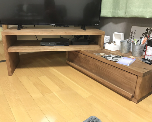 たむテレビボード／カフェ風／簡単組立式 ku-tv-105.jpg