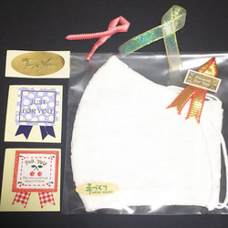 【送料無料】遊び心マスク(おにぎり黄色)フィルターポケットあり 5枚目の画像