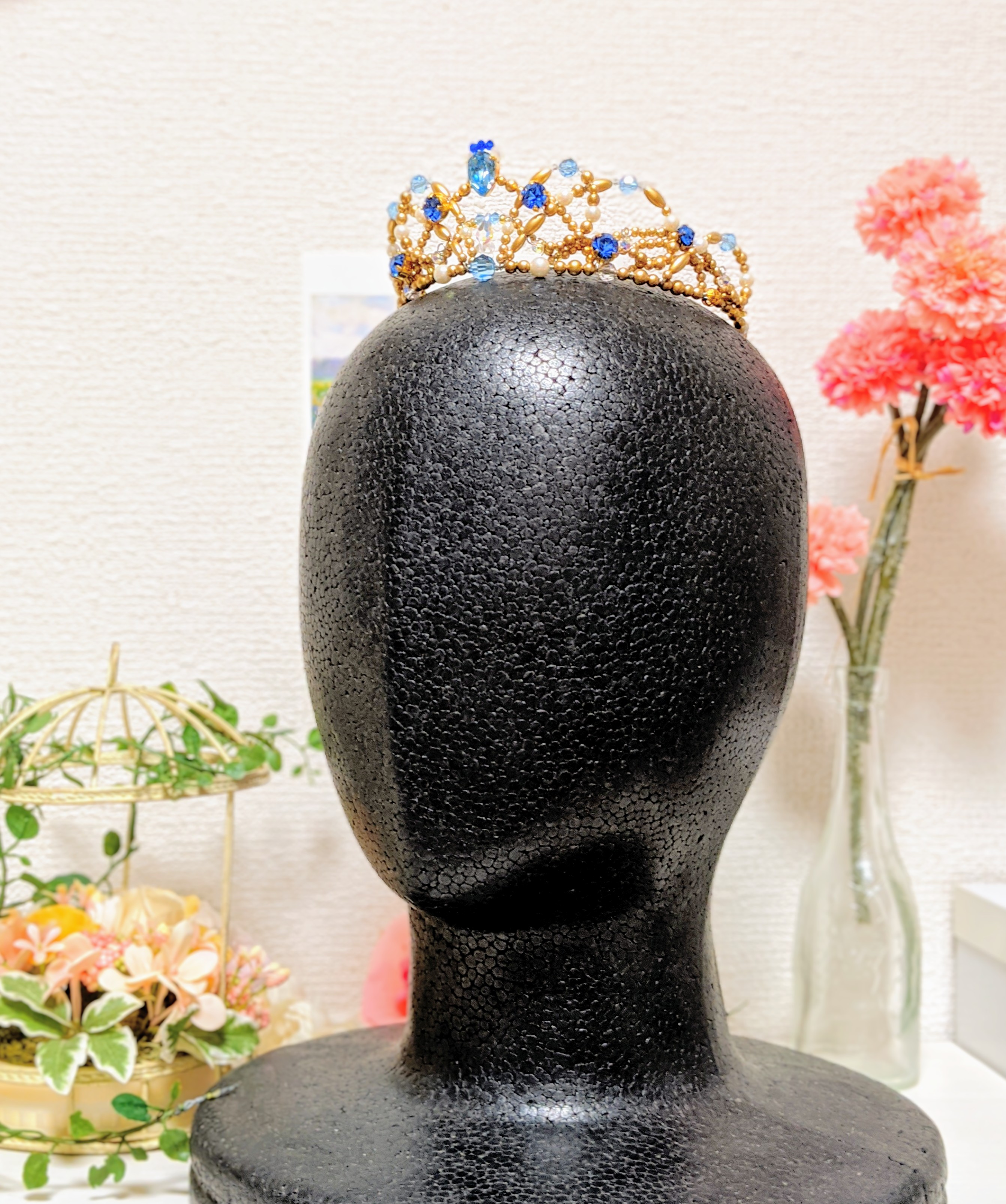 バレエ　ティアラ　パール　発表会　コンクール フロリナ 海賊　パドトロワ ブルー　バレエティアラ 素敵