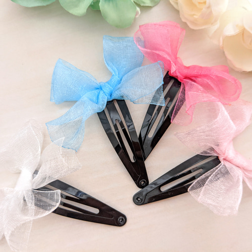 ハンドメイドリボンおまとめ品バレッタシューズクリップヘアピンローズ