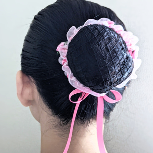 オーガンジー リボン シュシュ プリンセス パステルカラー ローズ