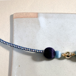マグネットの羽織紐(ショール留め)-紺×水色- 4枚目の画像