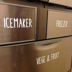 賃貸OK【白】冷蔵庫のウォールステッカー・ウォールデコ 2枚目の画像