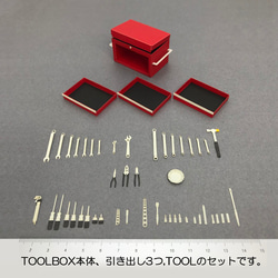 ペーパークラフト完成品  1/12スケール ジオラマ用TOOLBOX SET 4枚目の画像