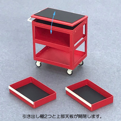 ペーパークラフト完成品  1/24スケール ジオラマ用CABINET WAGONセット 3枚目の画像