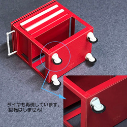 ペーパークラフト完成品  1/24スケール ジオラマ用CABINET WAGONセット 4枚目の画像