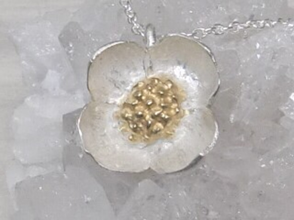 ハナミズキ＊925/K14gp necklace pendant 1枚目の画像