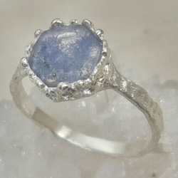 デュモルチェライトinクォーツ＊925 lace ring 1枚目の画像