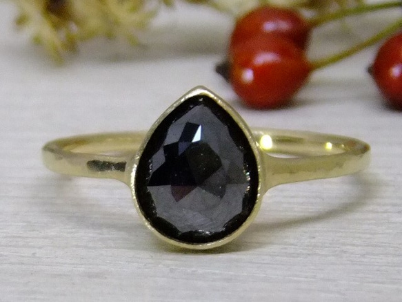 『漆黒の世界』blackdia1.96ct K18 ring 1枚目の画像