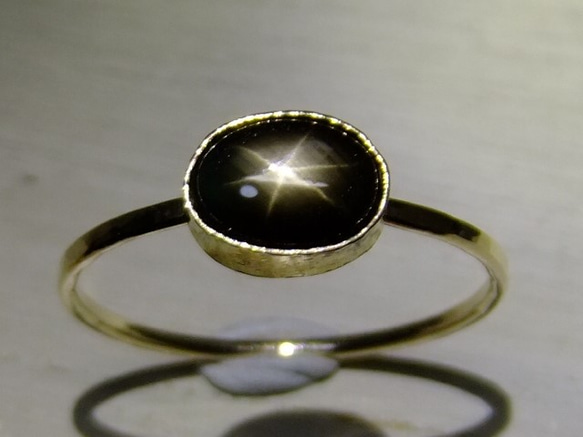 blackstar sapphire＊14kgf ring 3枚目の画像