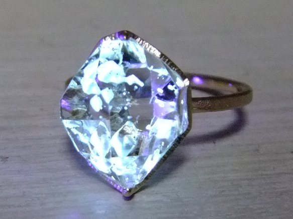 オイルinクォーツ＊K14lunapinkgold ring 2枚目の画像