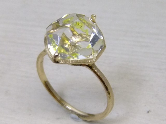 オイルinクォーツ＊K14lunapinkgold ring 5枚目の画像