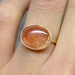 strawberryquartz＊K14lunapinkgold ring 2枚目の画像