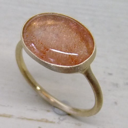 strawberryquartz＊K14lunapinkgold ring 4枚目の画像