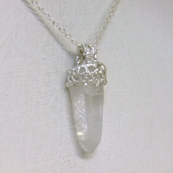 山梨産水晶＊*925lace pendant 5枚目の画像