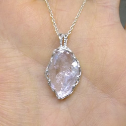 pinkquartz＊*925 lace pendant 2枚目の画像