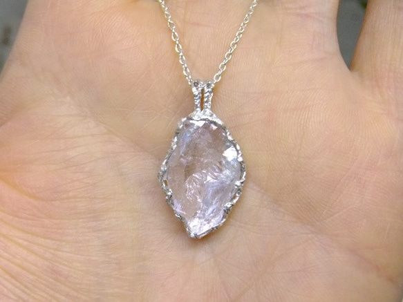 pinkquartz＊*925 lace pendant 2枚目の画像