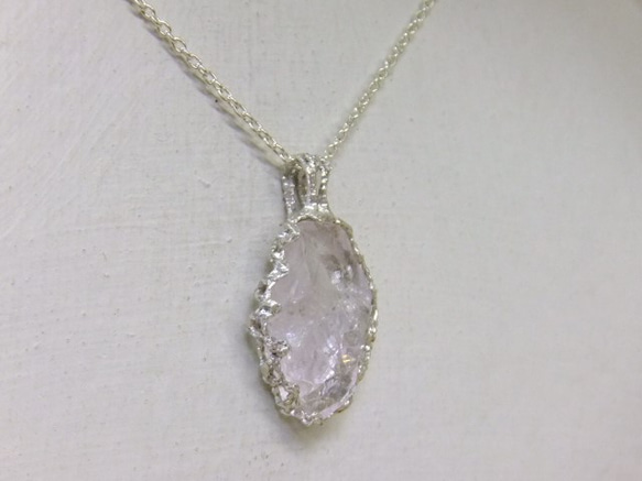 pinkquartz＊*925 lace pendant 5枚目の画像