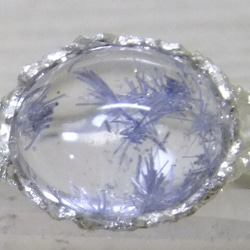 デュモルチェライトinクォーツ＊925 lace ring 3枚目の画像