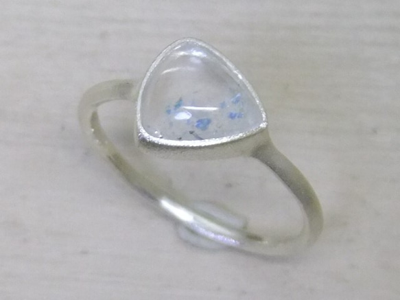 ギラライトinクォーツ＊925ring 4枚目の画像