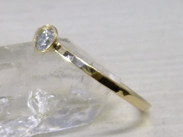 gray diamond（蛍光）＊K10 ring 4枚目の画像