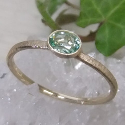 グリーンべリル＊K14lunapinkgold ring 1枚目の画像