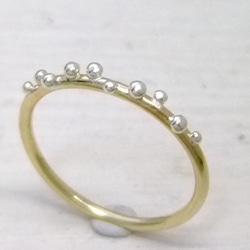 白銀の朝露＊dot 14kgf ring 4枚目の画像