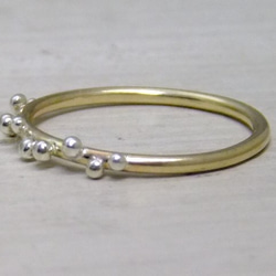 白銀の朝露＊dot 14kgf ring 5枚目の画像