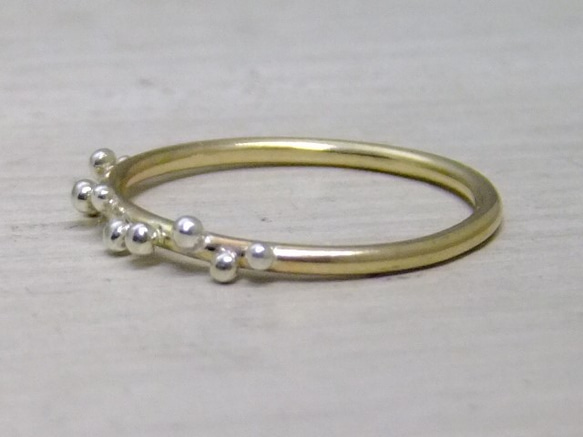 白銀の朝露＊dot 14kgf ring 5枚目の画像