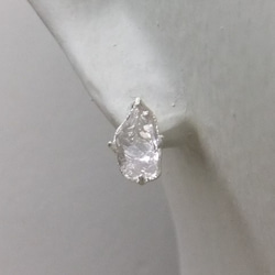 ピンククォーツ原石＊925pierce 5枚目の画像