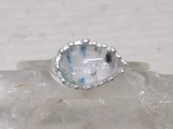 ギラライトinクォーツ＊dot 925ring 2枚目の画像