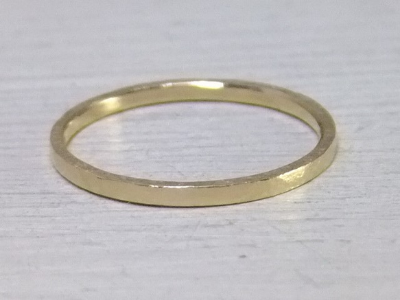 K14lunapinkgold ring＊マット鎚目 4枚目の画像