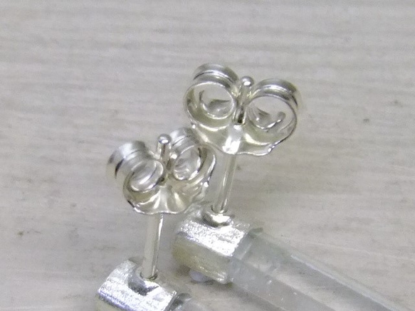 アクアマリン原石＊925pierce 5枚目の画像