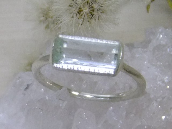 アクアマリン原石＊925ring 1枚目の画像