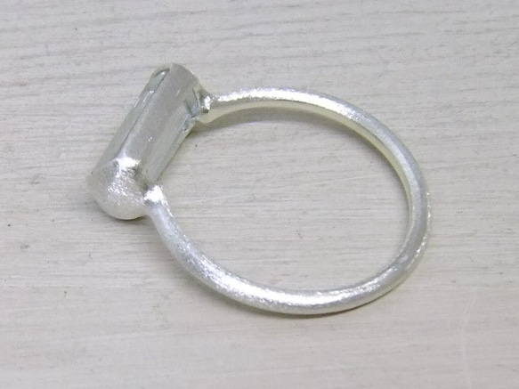 アクアマリン原石＊925ring 5枚目の画像