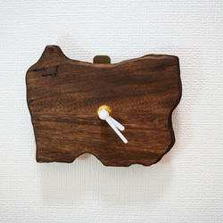 木製無垢材の時計(チーク) 2枚目の画像