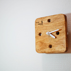 木製置時計(ジャコビアン色) 2枚目の画像