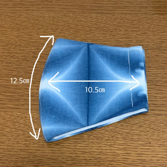 【再販】Lサイズ 藍染め 雪花絞り 立体マスク 《送料無料》B柄 3枚目の画像