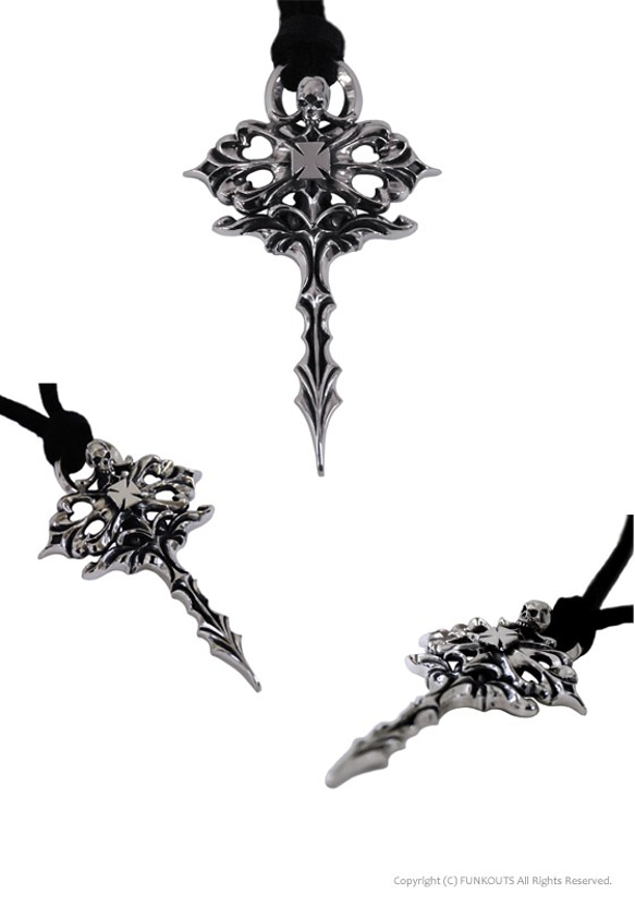 Jack iron cross custom pendant　（革ひも付き） 2枚目の画像