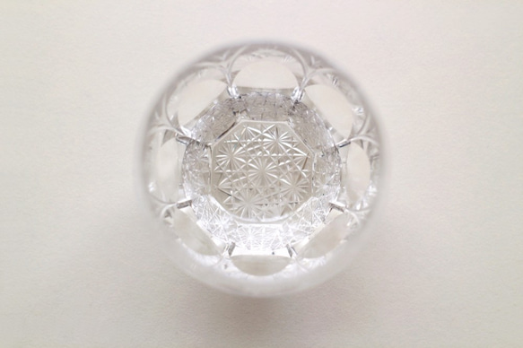 リキュールグラス　クリスタルガラス　底菊繋ぎ 10枚目の画像