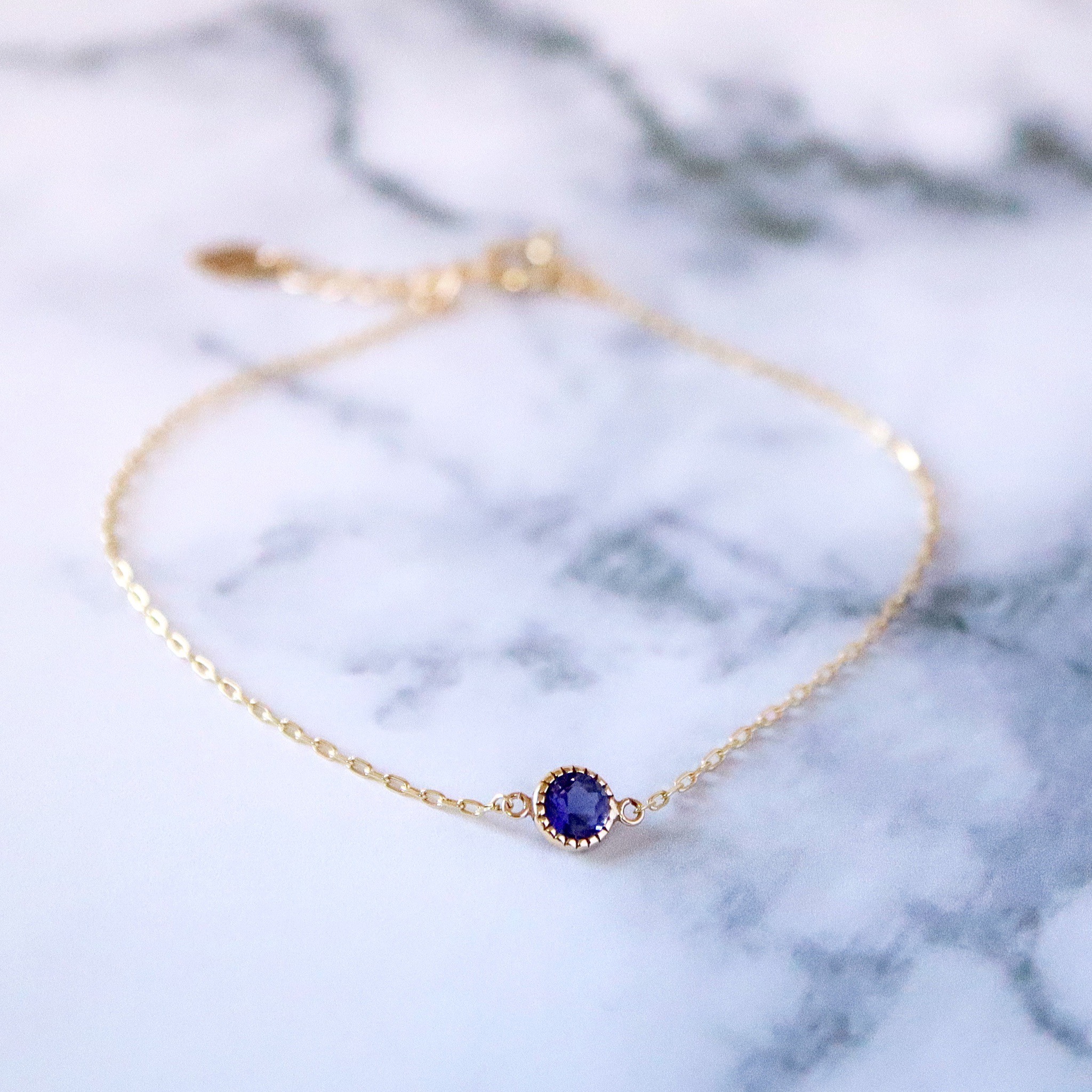 [Sot to] K10 ブレスレット(またはアンクレット)  【アイオライト】