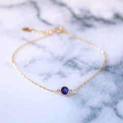 [Sot to] K10 ブレスレット(またはアンクレット)  【アイオライト】 1枚目の画像