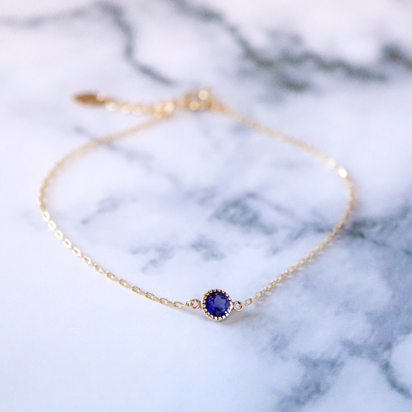 [Sot to] K10 ブレスレット(またはアンクレット)  【アイオライト】 1枚目の画像